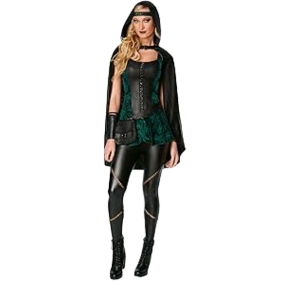 Spirit Halloween Black Leather Faux Pants Adult Costume Sz Large Homecoming NEW - Picture 2 of 6